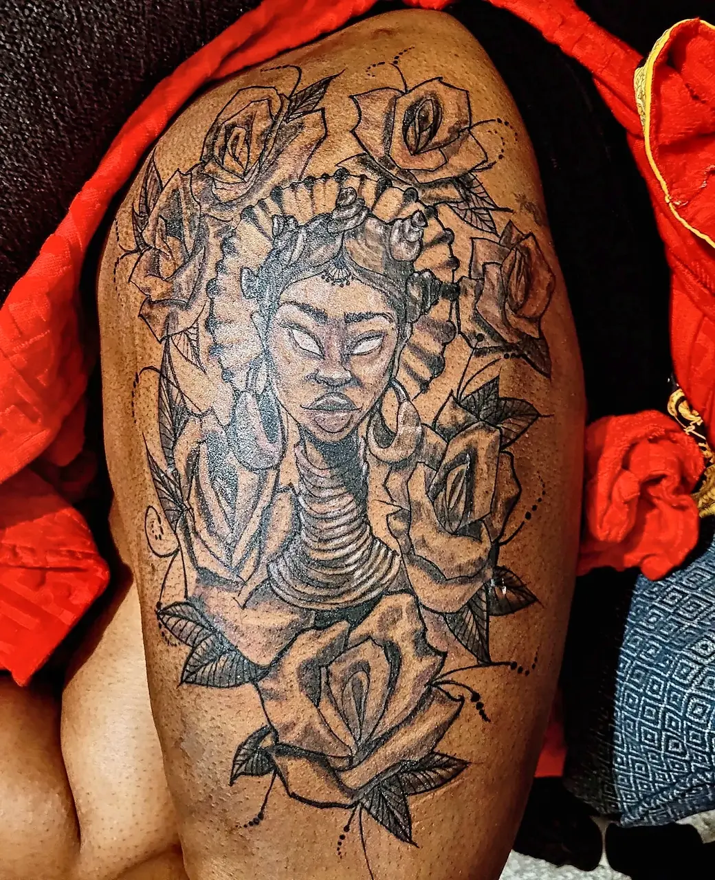 Portrait tattoo work by KRAYONZ