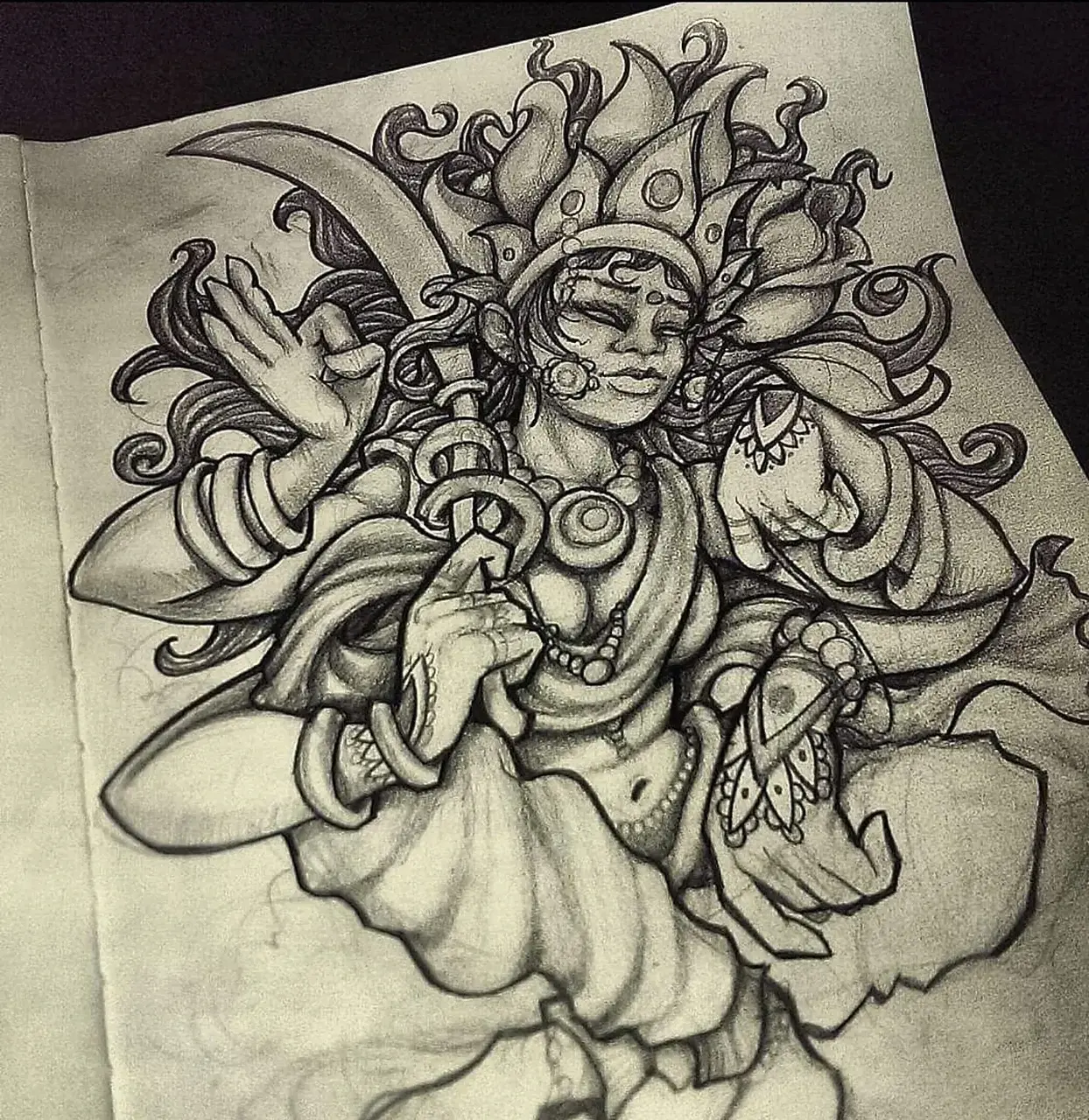 Detailed original pencil character drawing by Krayonz