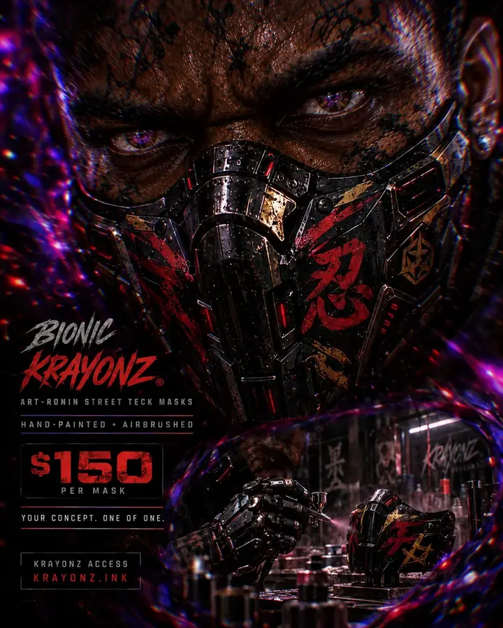 Art Ronin Street Teck custom mask